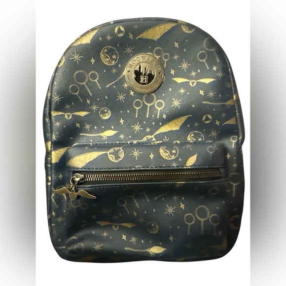 Bioworld Handbags - Harry Potter Navy & Gold Quidditch Mini Backpack